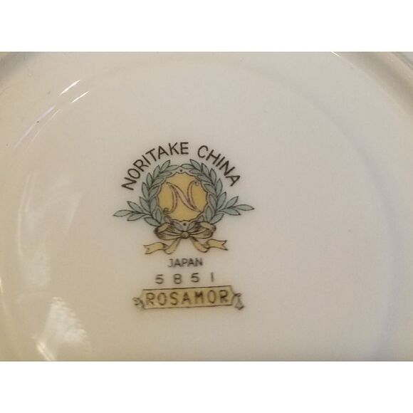 Noritake Rosamor Replacement White Grey Black Roses Platinum Trim saucer - Picture 4 of 4
